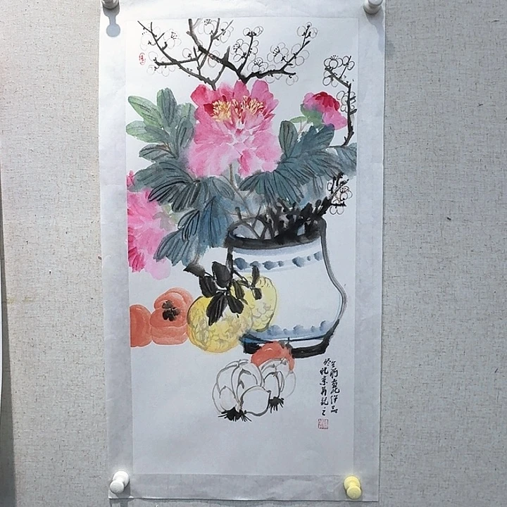 国画亲笔手绘放心去藏