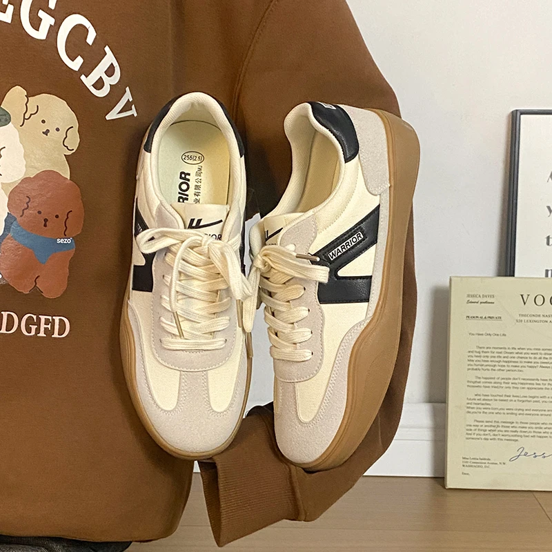 回力男鞋潮流ins小众德训板鞋春季新款时尚百搭休闲厚底帆布白鞋