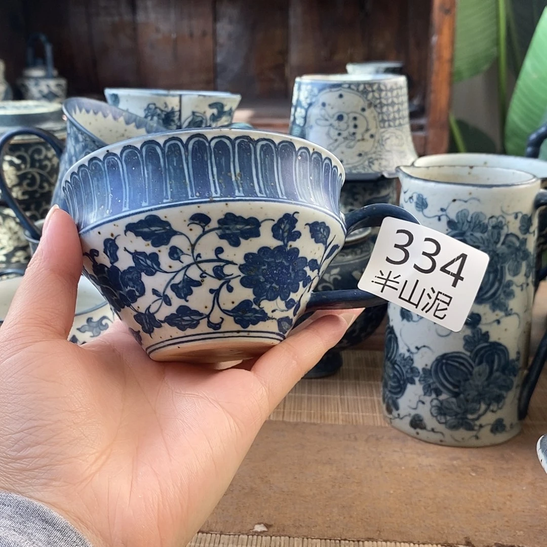 手工手绘青花高温陶瓷
