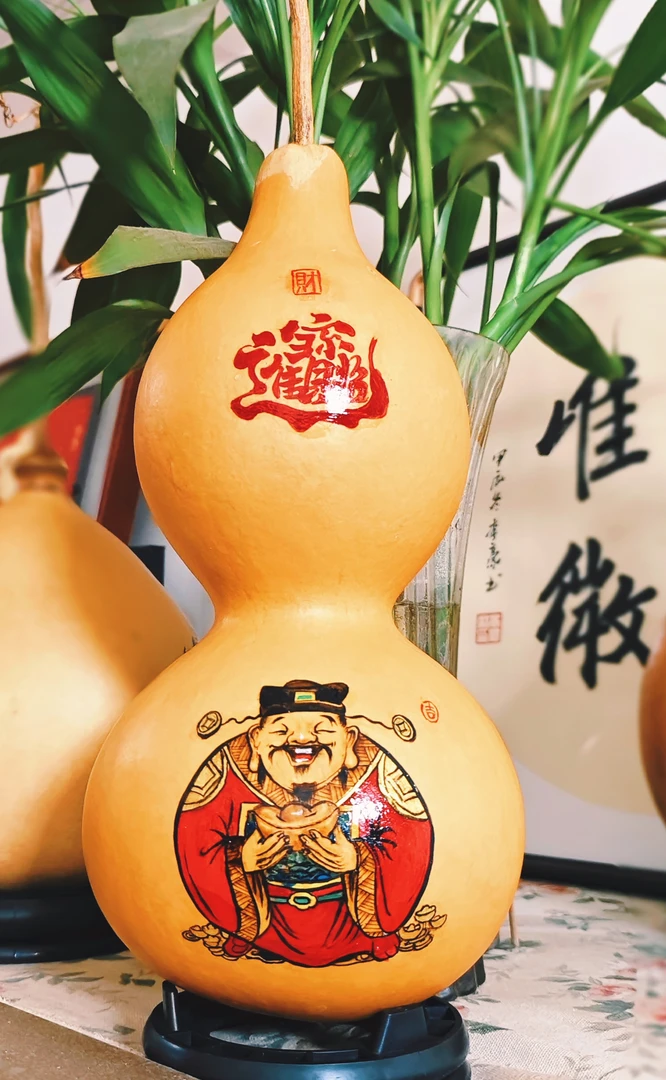 八宝葫芦烫画手工之作