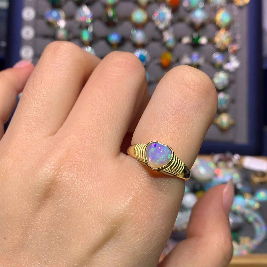 银S925镀金镶嵌欧泊戒指款式