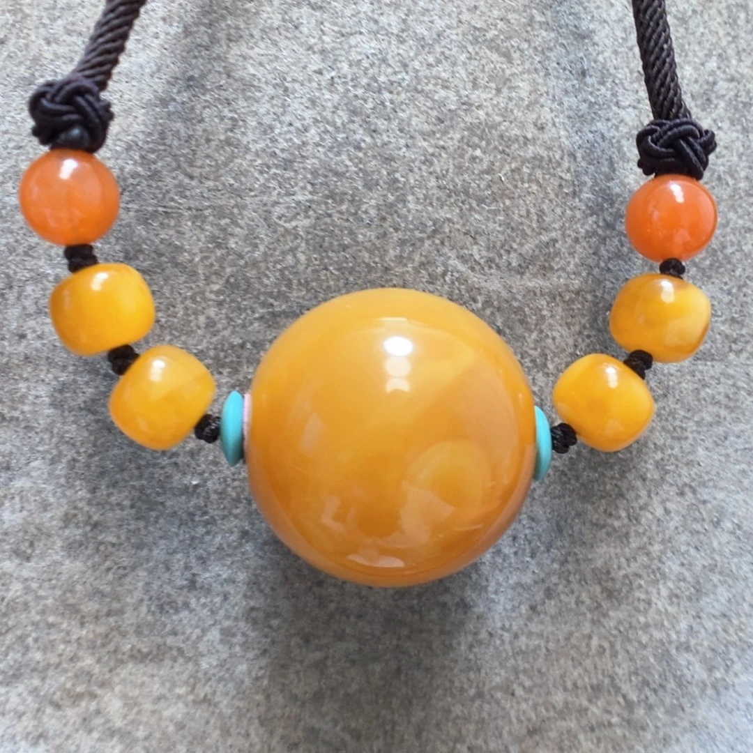 未镶嵌项链蜜蜡锁骨