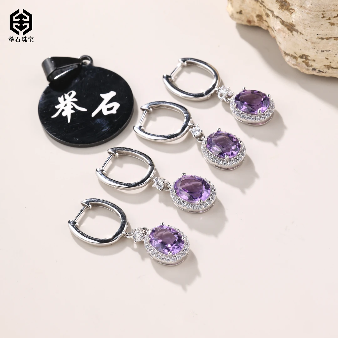 【举石珠宝】T1112-5062-49水晶耳饰（一对/多样性发）K