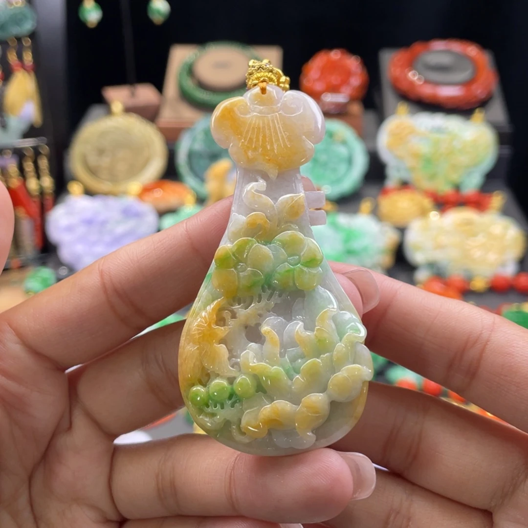 翡翠颈饰未镶嵌代编织