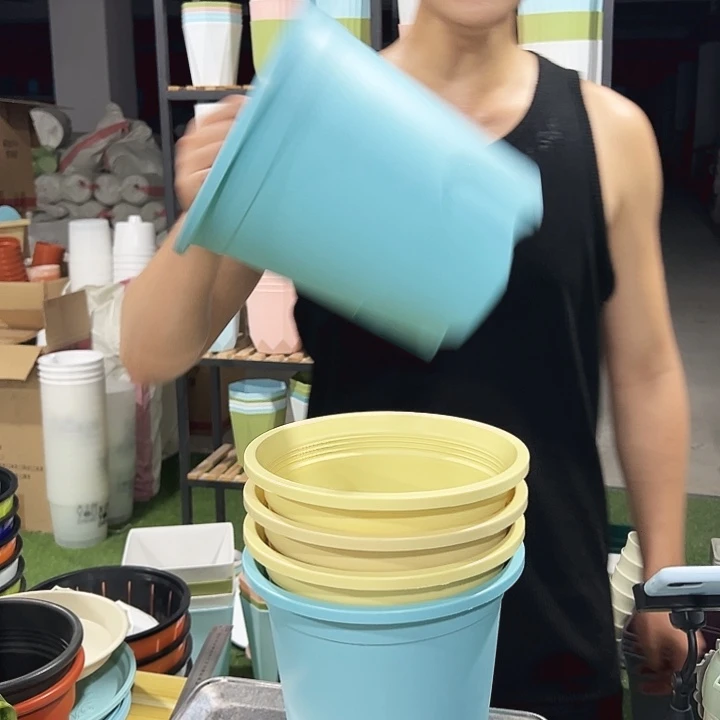 圆形控根口21高21混色无托5只