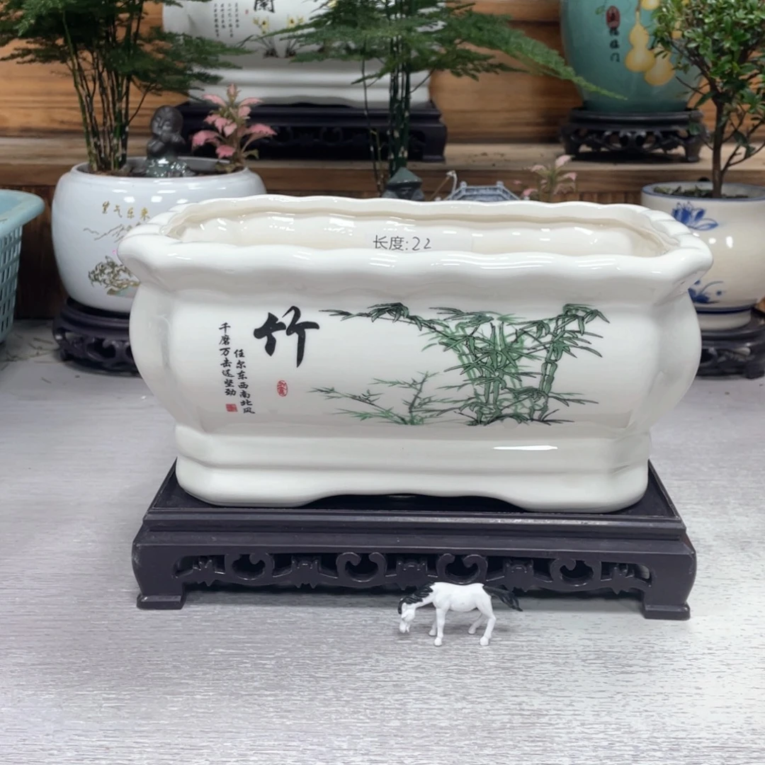 陶瓷紫砂花盆装饰艺术设计盆景盆