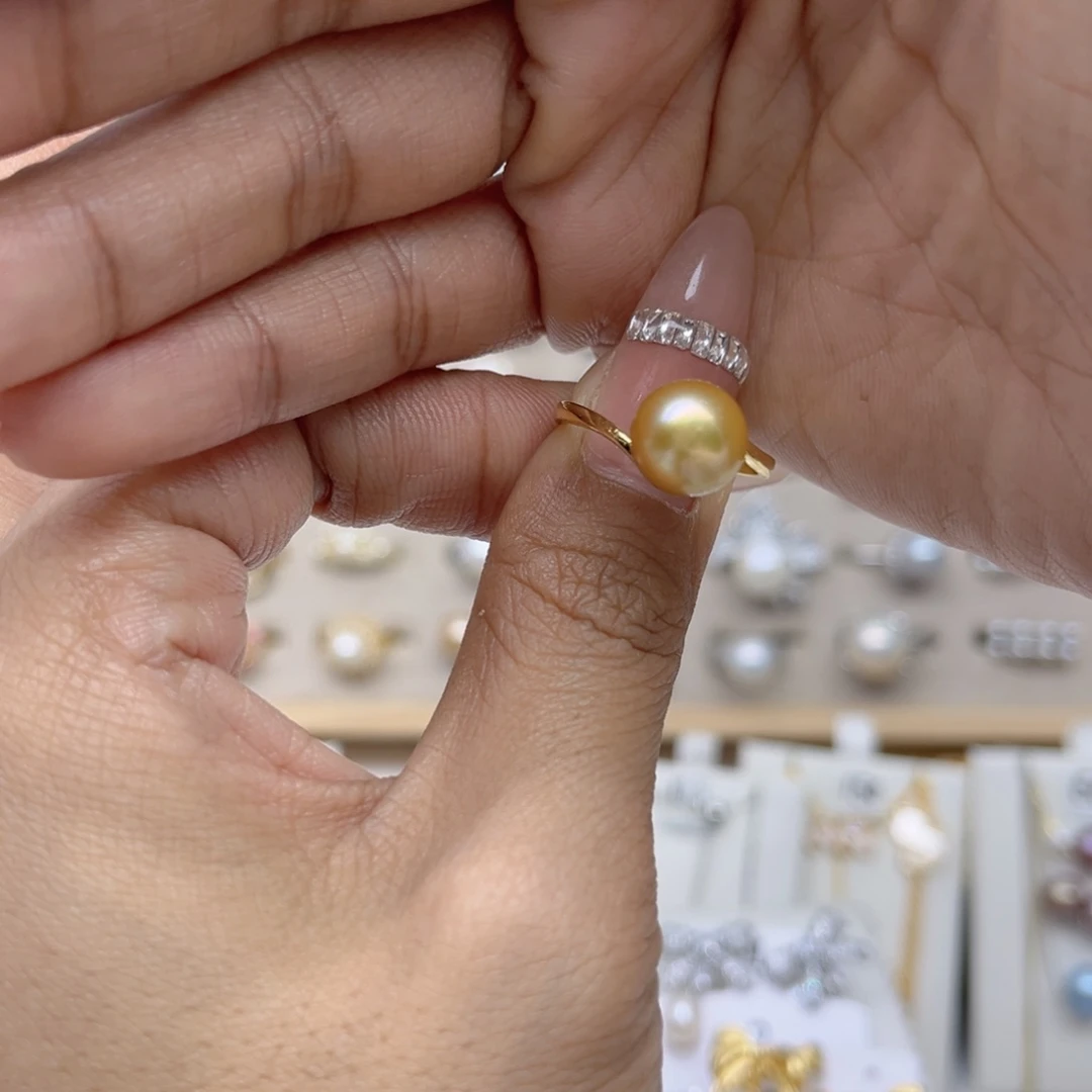 嘉***布合金淡水珍珠戒指