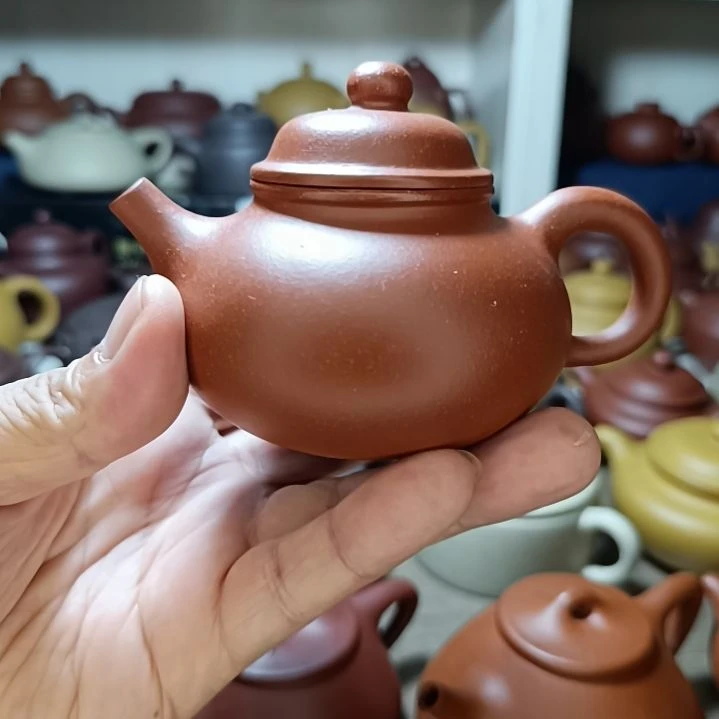 紫砂茶盘原矿红降坡容天200cc半手工
