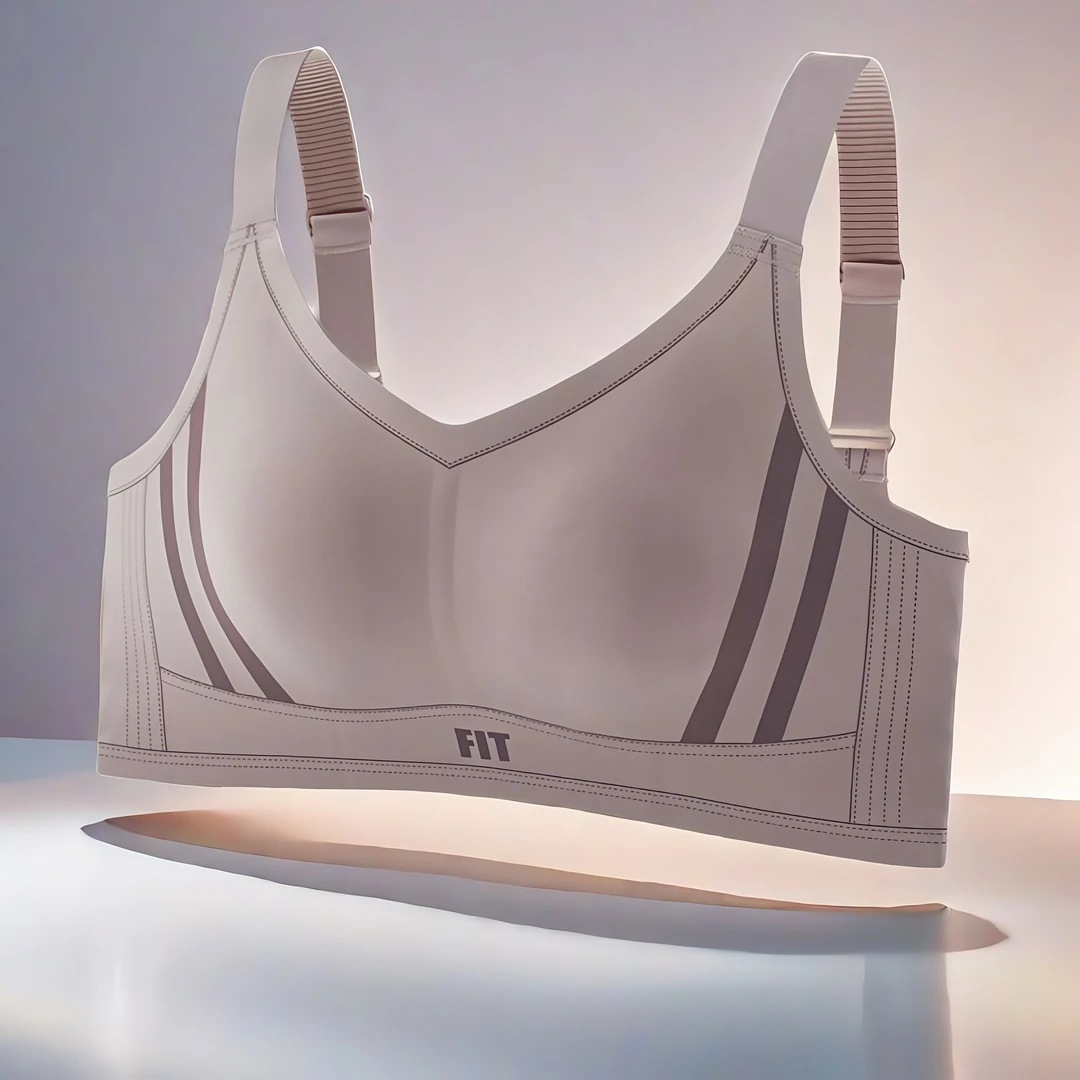 无痕面料无钢圈文胸防凸点兔耳朵运动内衣大胸显小反重力提拉FIT