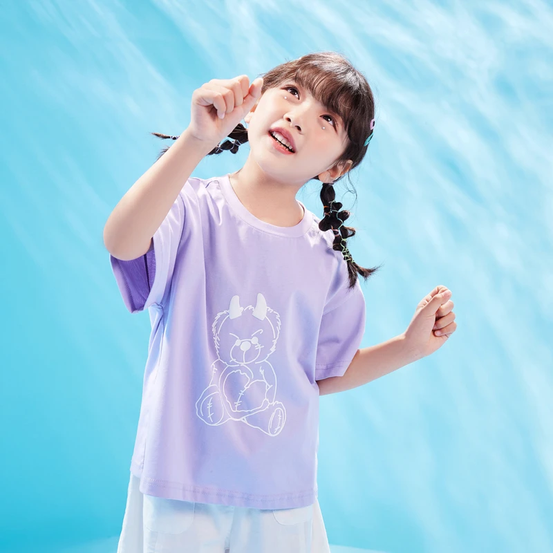 男生女生童装女小童短袖T恤NJTCJ23713A