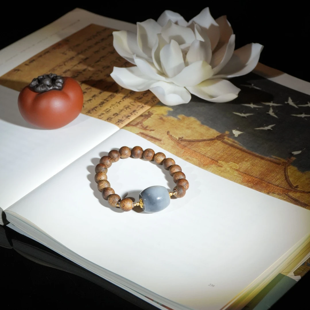 【梁姐妹】安宁*和田玉18k金手串*新疆青花料细润油糯感*多样性发一