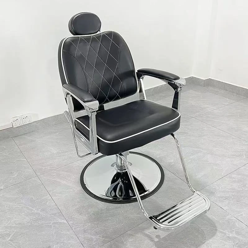 高档理发店柔软舒适旋转理发椅发廊美发剪发椅升降可放倒美发椅子