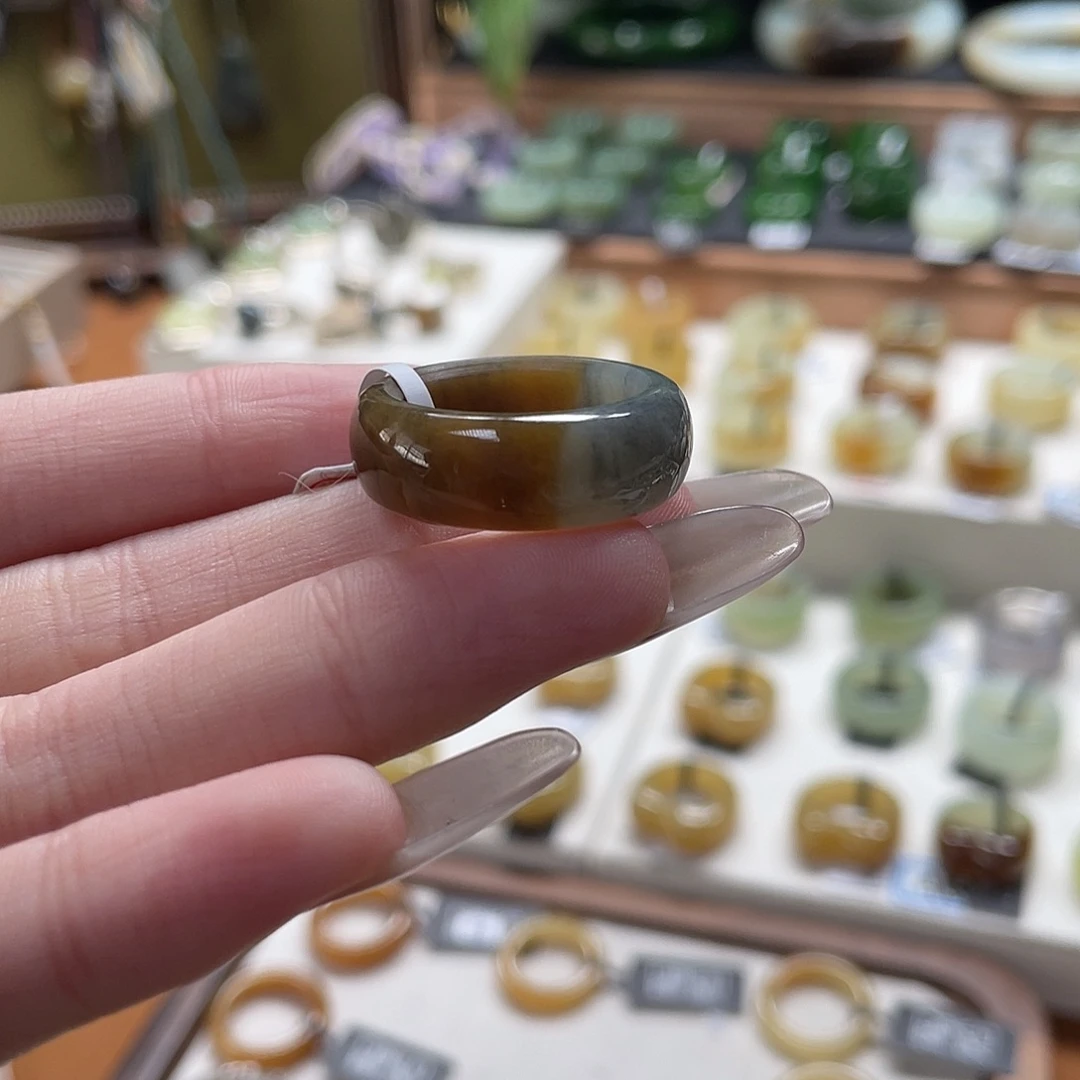 和田玉未镶嵌戒指2-内径17.8