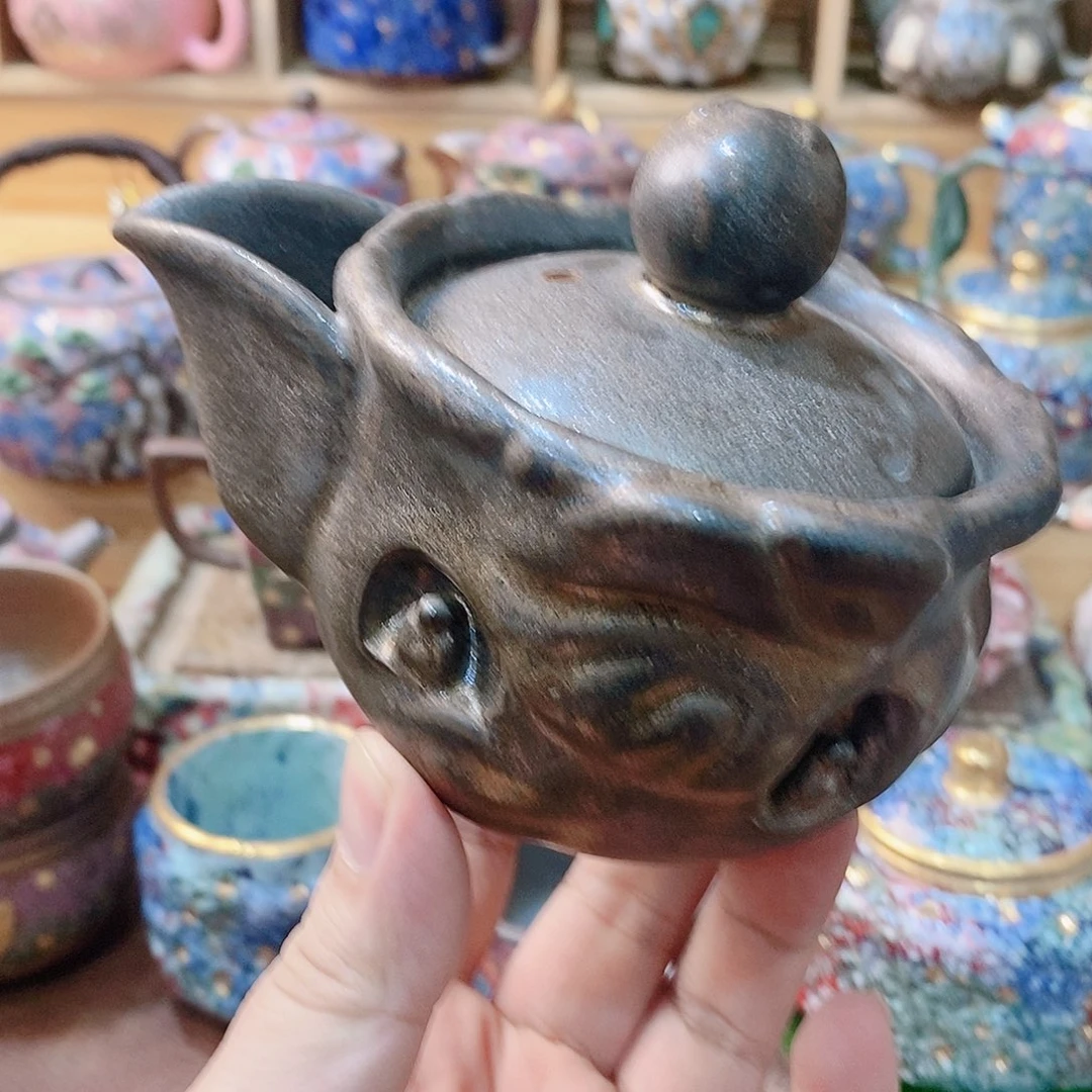 粗陶志野柴烧茶器