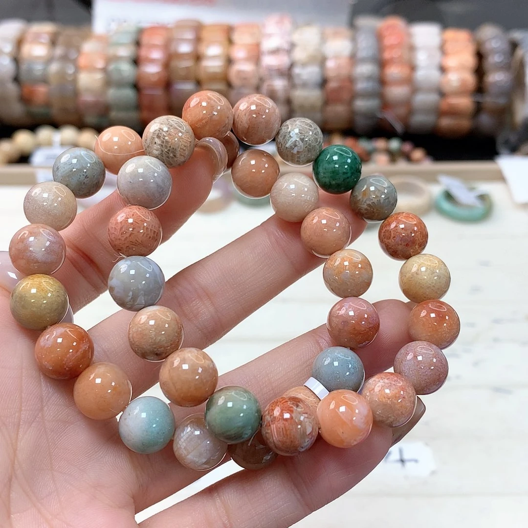 硅化珊瑚（珊瑚玉）手链未镶嵌钸**笙326