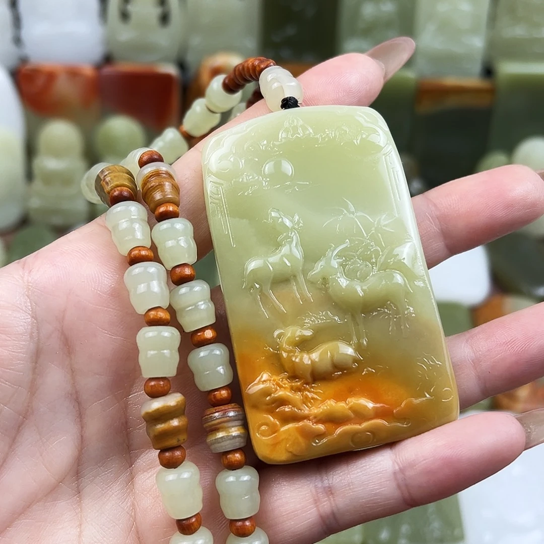 花皮特色生肖羊吊坠