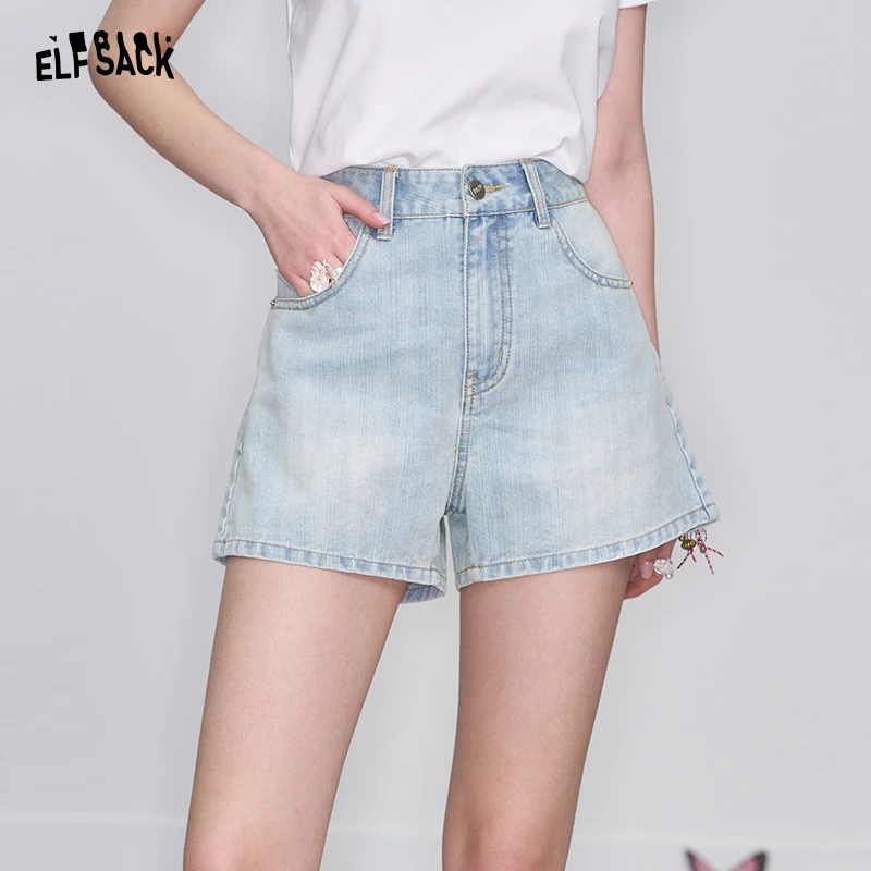 9029【金拐子】妖精的口袋浅色a字水洗牛仔裤女2025年春夏新款显