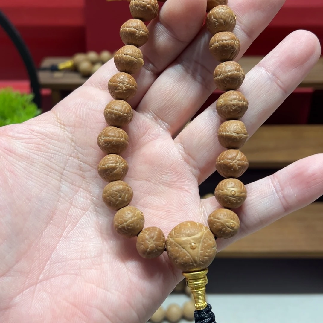 凤眼菩提手串12mm尼泊尔凤眼菩提实心