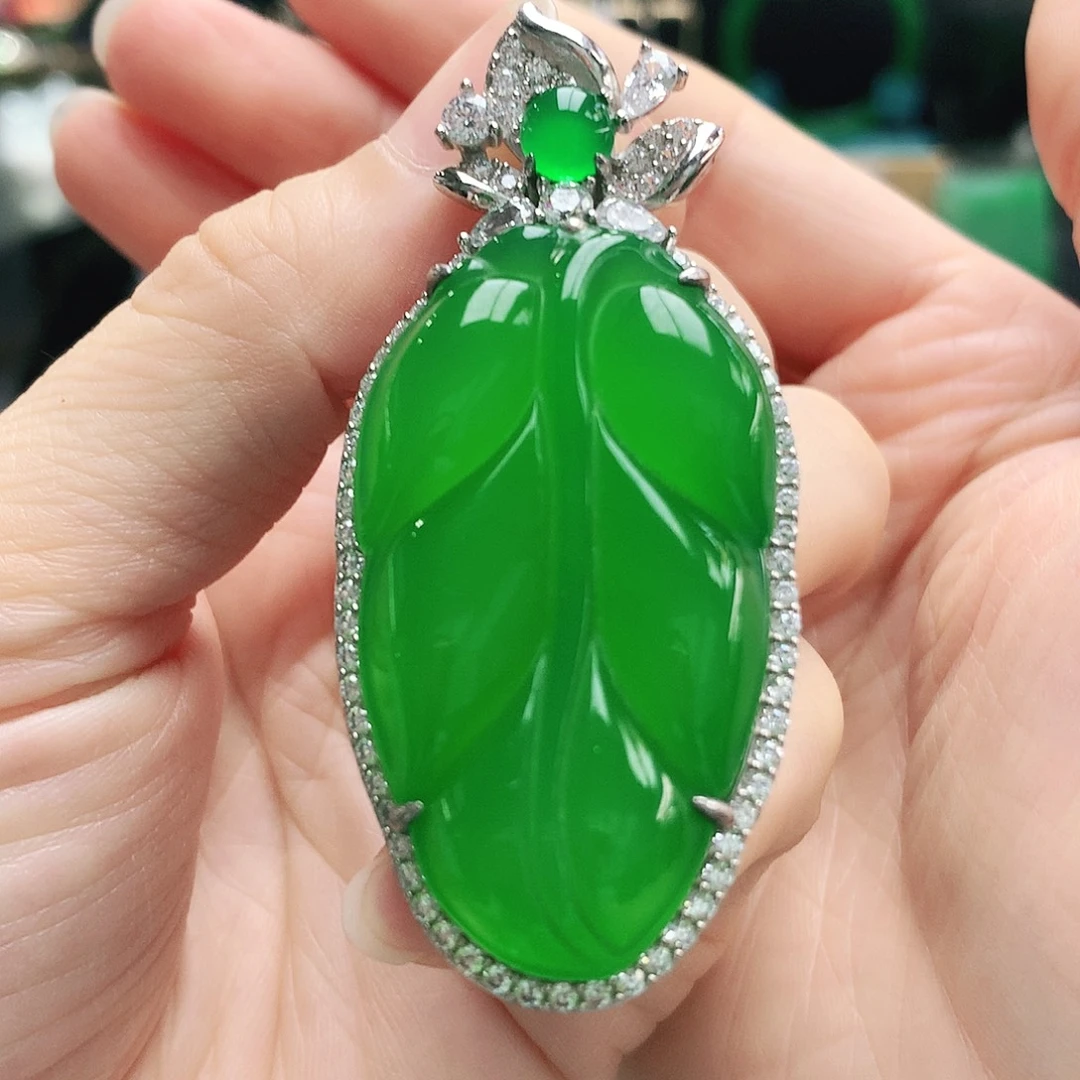 玛瑙/玉髓银S925镶嵌吊坠