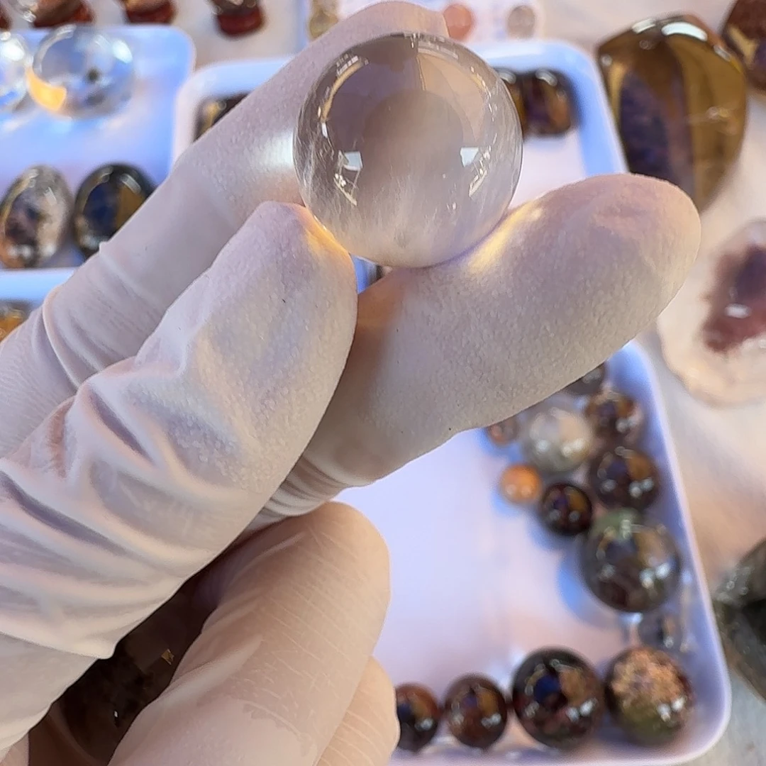 蓝兔毛16mm打孔定制不退换未镶嵌水晶跳***裤