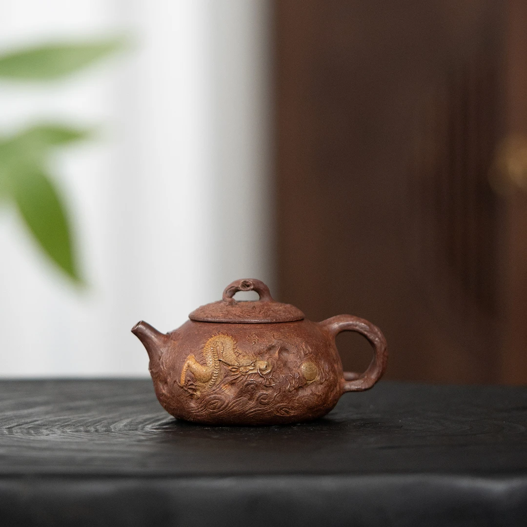 【利贞丨龙供春10】原矿柴烧 潘伯民全手工制 约150cc 紫砂壶茶具