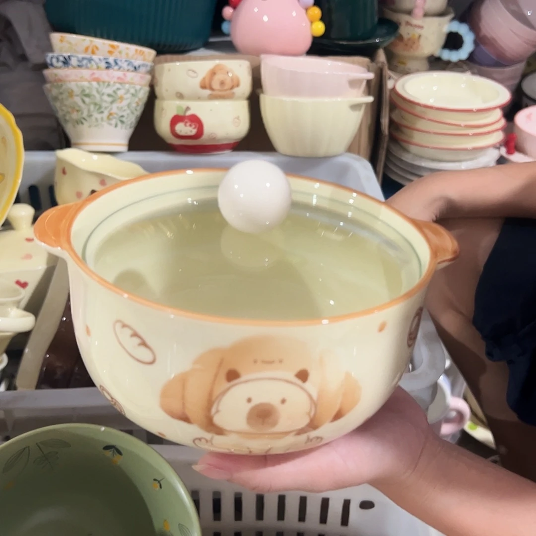 瓷片面包狗泡面碗