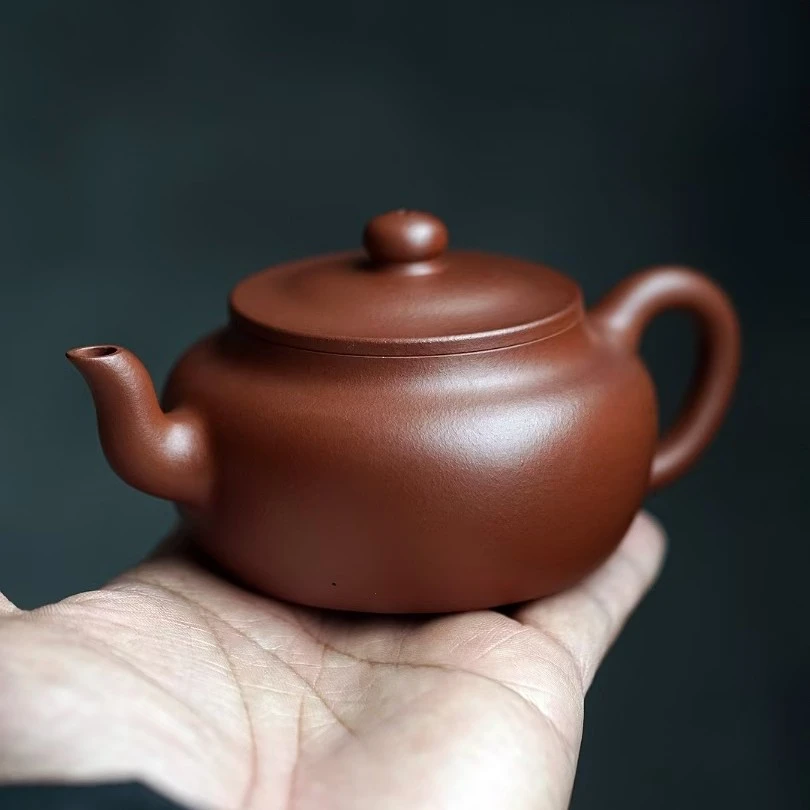 唐彬杰作品授权 陈腐朱泥旭茂壶135cc龙蝠茗砂获正版独家授权器型