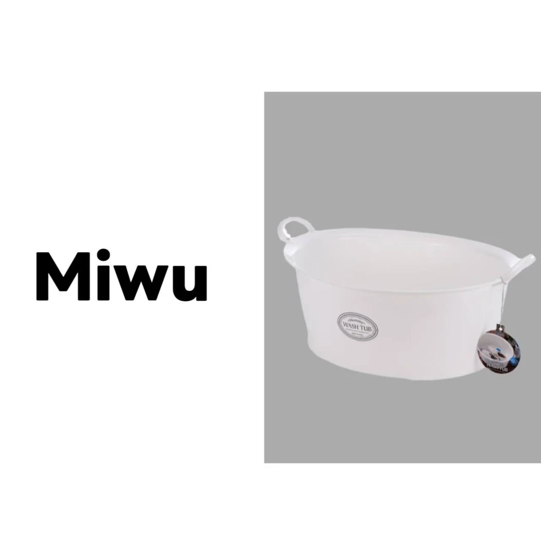 A793 日本进口大号洗衣盆家用塑料脸白色47.50cm*36.00cm