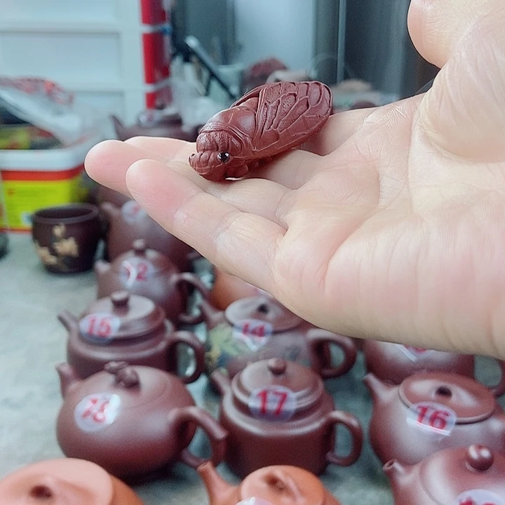 茶壶紫砂直播做壶室直播福利