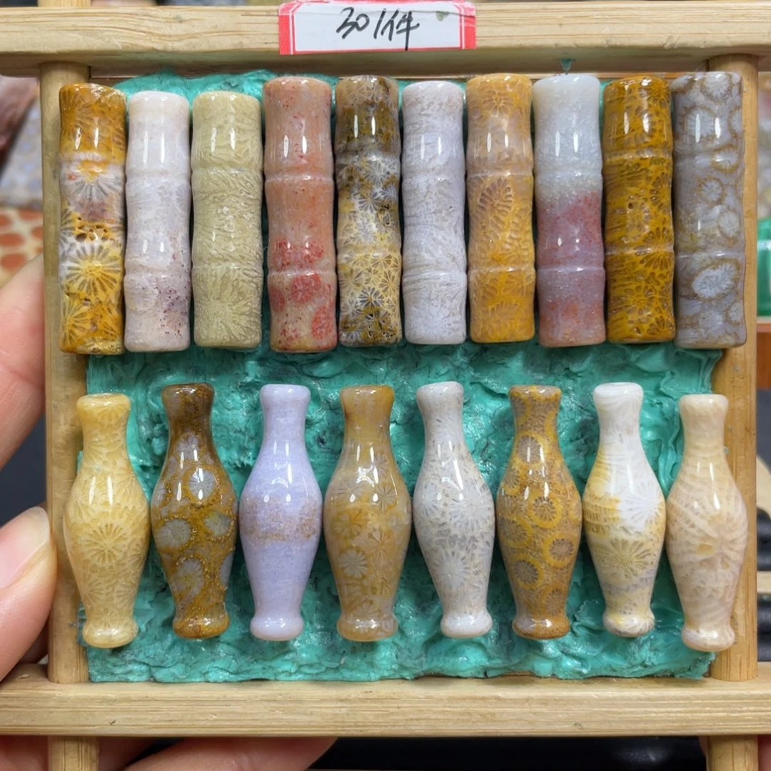 硅化玉未镶嵌颈饰竹节30米1个