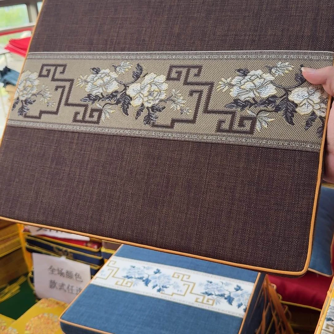 棉麻3cm国色天香咖色