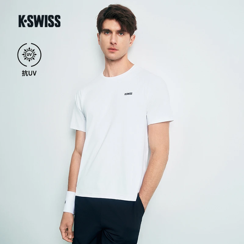 KSWISS盖世威T恤男 25夏季新款 防晒休闲速干运动短袖上衣1011639