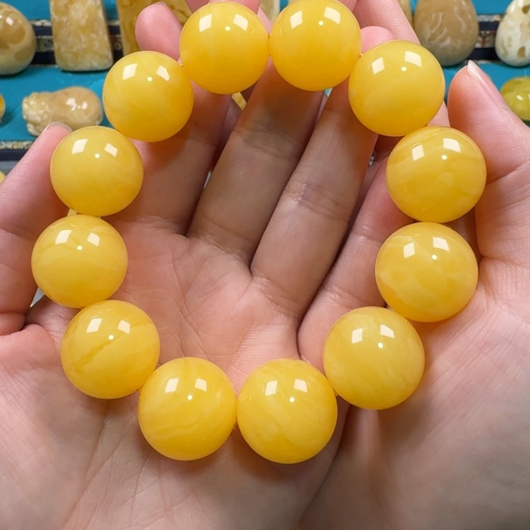 未镶嵌琥珀手链蜜蜡