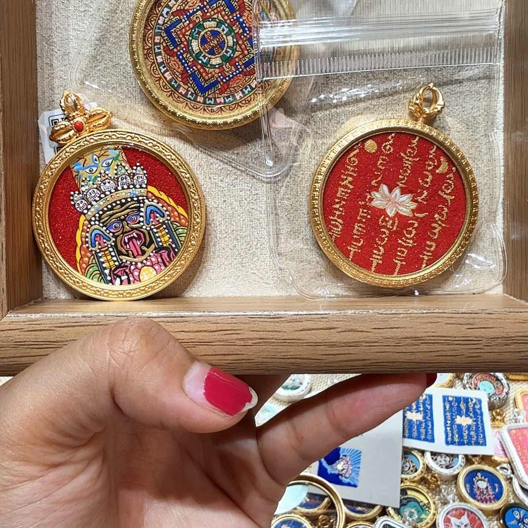 吊坠紫*热贡纯手绘唐卡非遗