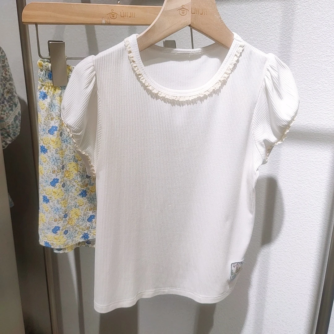 207童装碎花短裤家居服套装