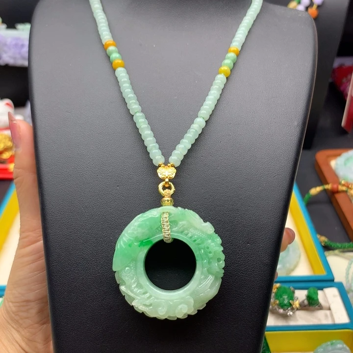颈饰未镶嵌翡翠翡翠龙扣