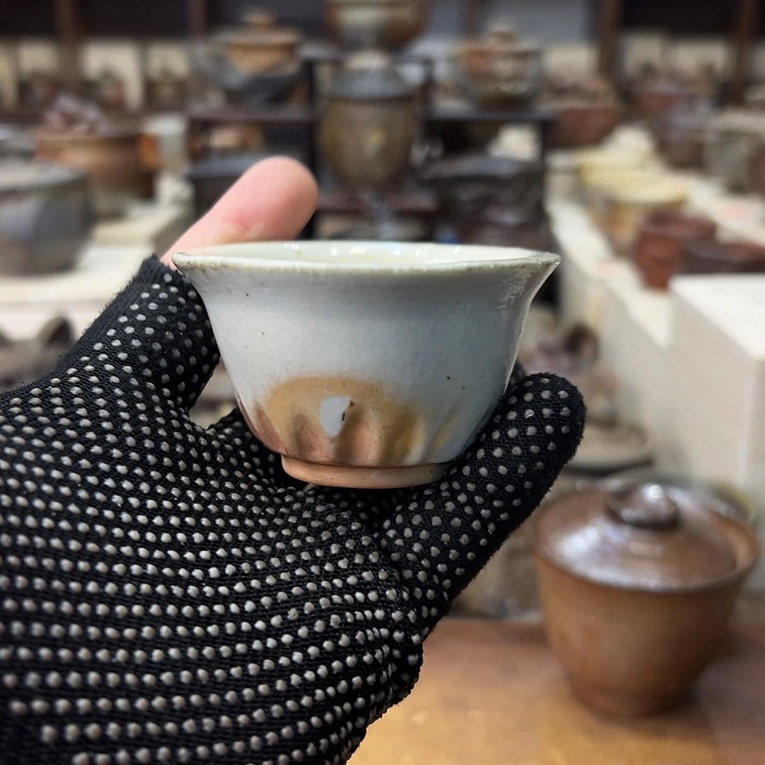 呵***好备前杯子一个微瑕