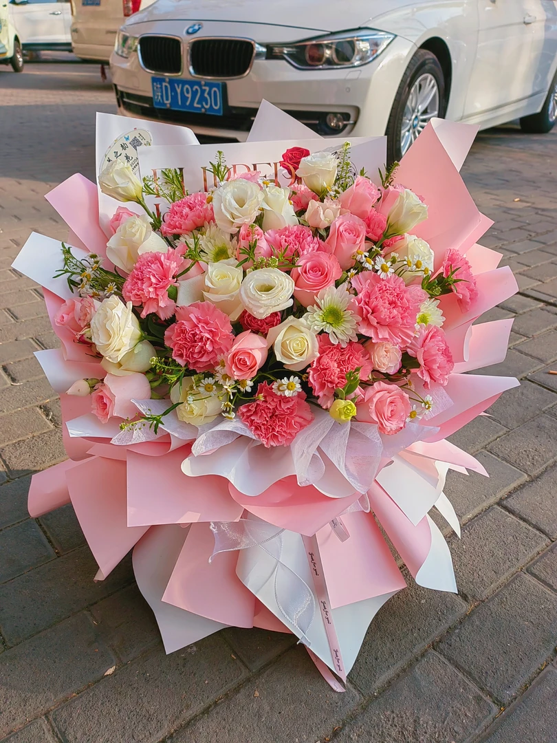 【有你有我】粉色系混搭生日花束