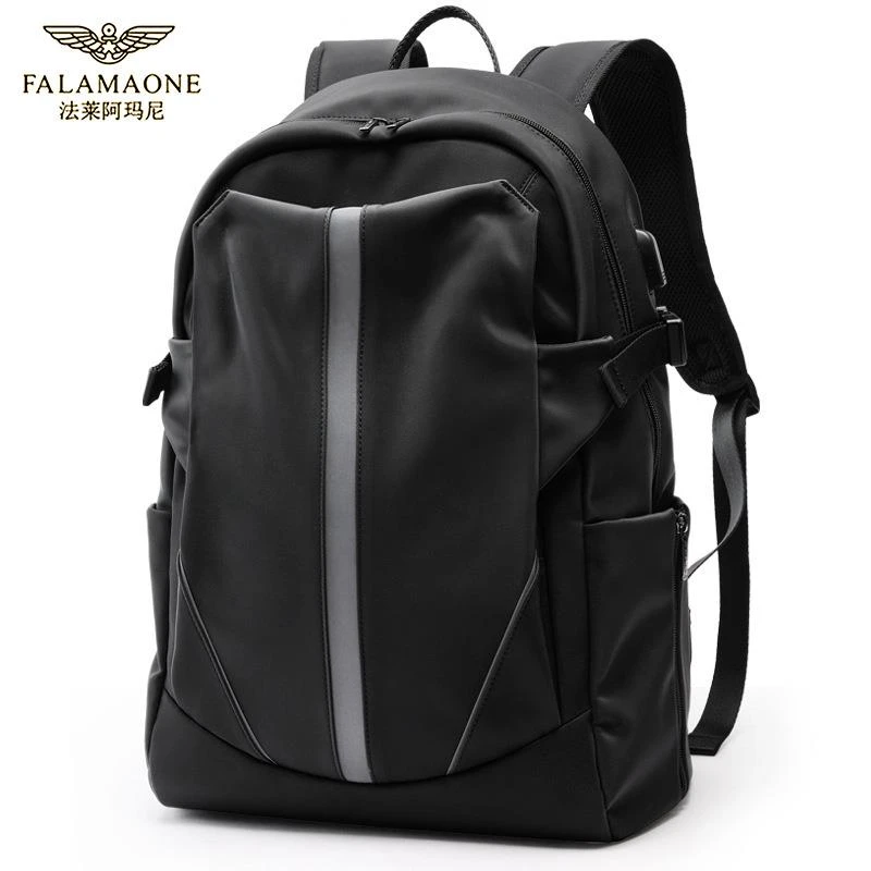 法莱阿玛尼男士双肩包潮流百搭款男电脑包大容量旅行包男休闲时尚