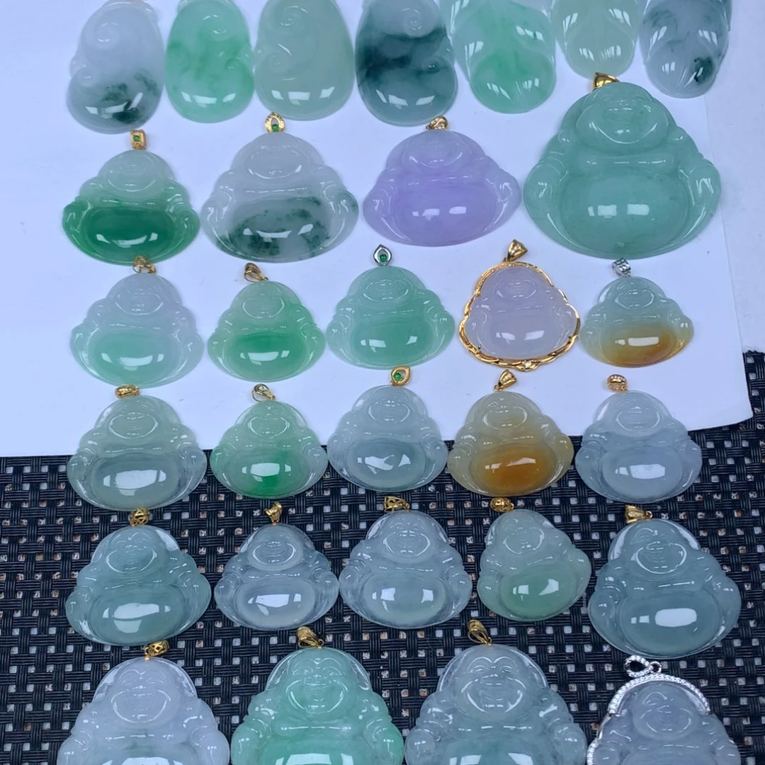 翡翠未镶嵌颈饰天然