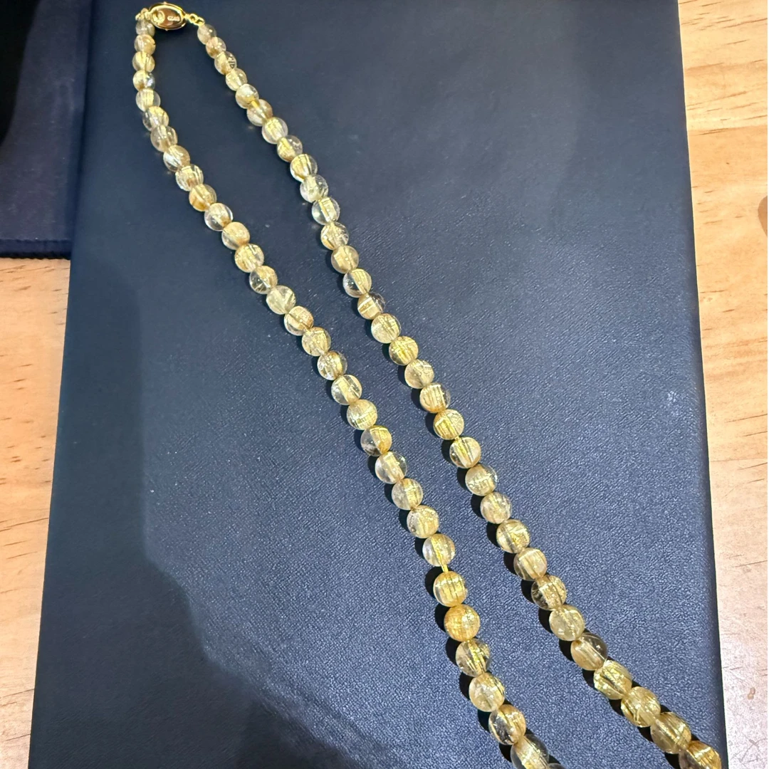 【诗语】【特别邢】天然金发晶塔链天然水晶项链气质精美时尚百搭女款
