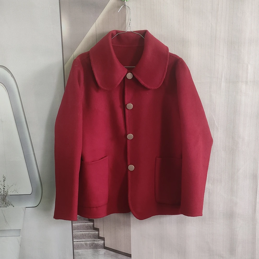 呢子大衣女短款小香风外套秋冬双面呢小个子上衣