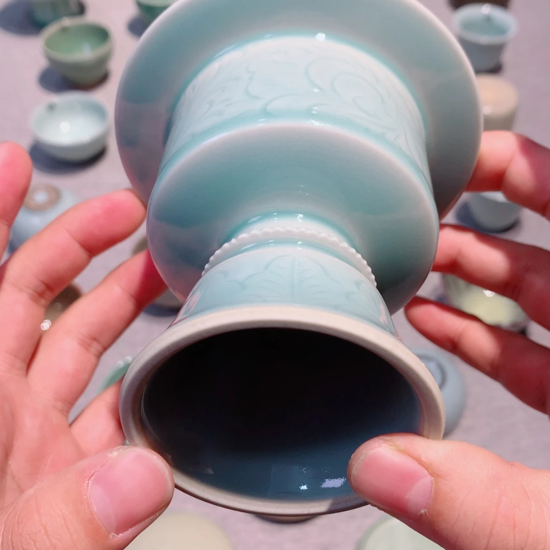 魔***薇龙泉青瓷茶具香炉