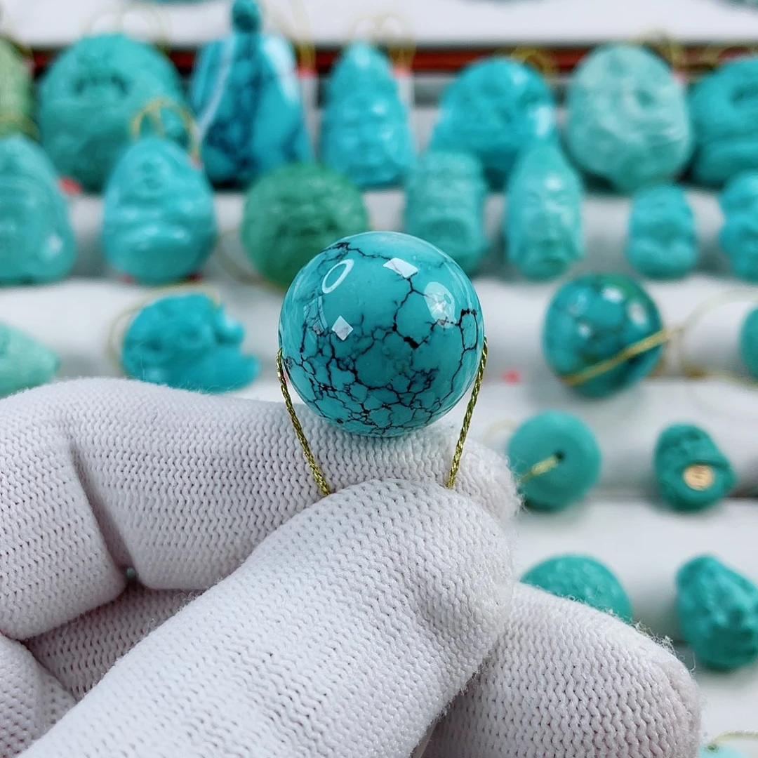 绿松石未镶嵌车挂尺寸19.4