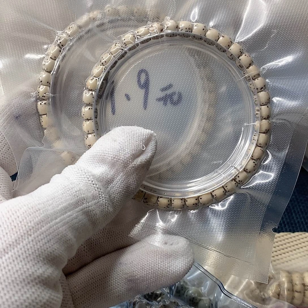 吊坠星月菩提原白直切河豚单圈65