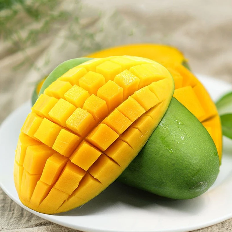 【】云南头茬大青芒 带箱5斤装 大青芒果 新鲜热带水果