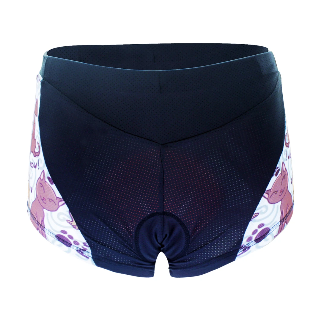 SQ 1066【小猫骑行内裤】高弹透气三分裤骑行内裤