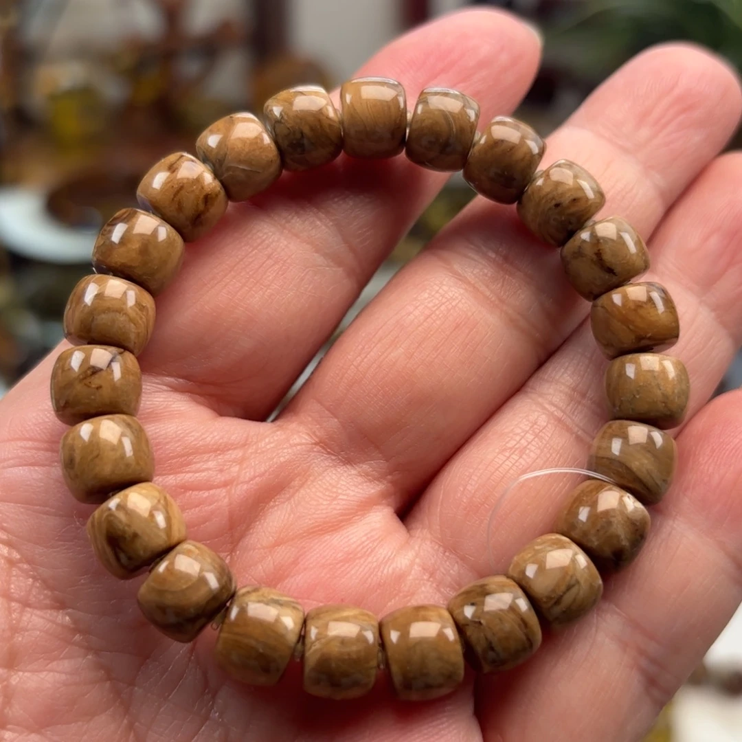 琥珀未镶嵌手链老型根珀妖花卡9