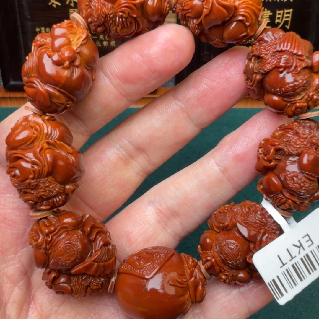 橄榄核吊坠钟馗捉鬼