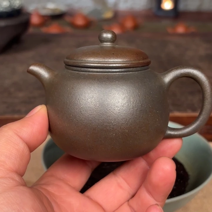 紫砂茶壶匏尊壶柴烧130cc